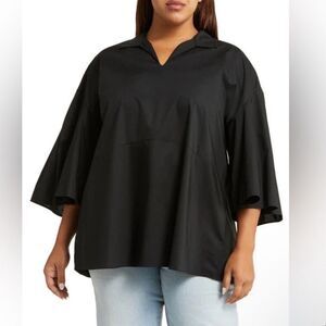 Anthropologie Harshman Black Oversized Tunic/Top(Size Large)
